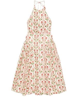 Agua Bendita Balsa Canna Kleid - Weiß