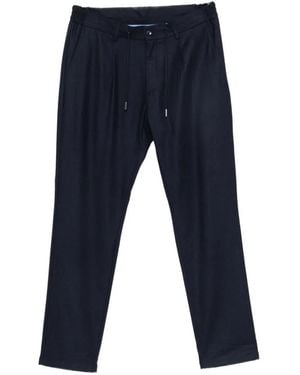 Alberto Gozzi Drawstring-Waist Pleated Trousers - Blue