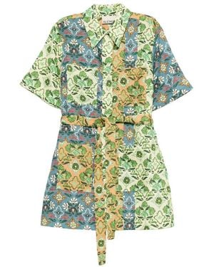 ALÉMAIS Ali Spliced Mini Dress - Green