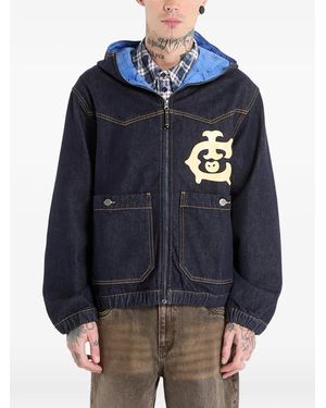 ICECREAM Western Panelled Zip Jacket - Blue