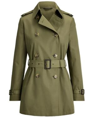 Ralph Lauren Gabardina Con Cinturón - Verde