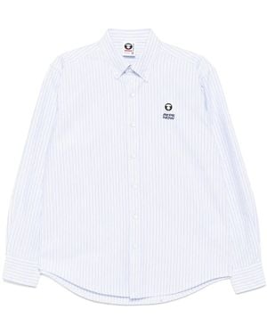 Aape By A Bathing Ape Overhemd Met Logopatch - Wit