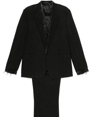 Eraldo Pinstripe Suit - Black