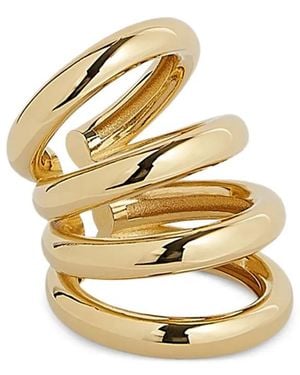 Rabanne Pendiente earcuff con múltiples anillos - Metálico