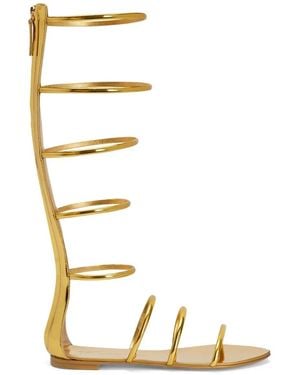 Giuseppe Zanotti Sandalias Super Intrigo estilo gladiador - Metálico