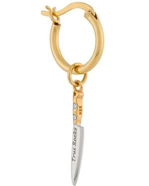True Rocks Knife Hoop Earring - White