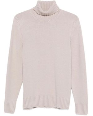Drumohr Turtleneck Merino Wool Jumper - White