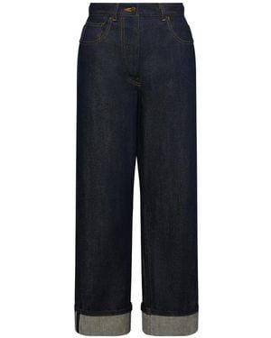 Thom Browne Cuffed Jeans With Five Pockets - Blue
