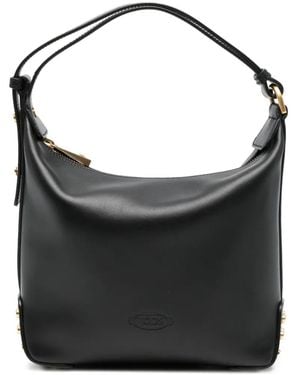 Tod's Stud-Embellishment Leather Tote Bag - Black