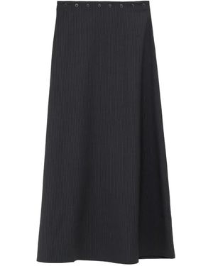 Paloma Wool Gonna Midi Gessata - Nero