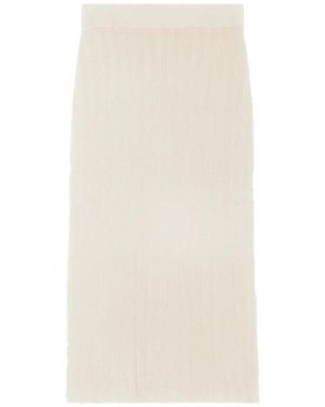 Bompard Jupe Mi-Longue À Design Côtelé - White