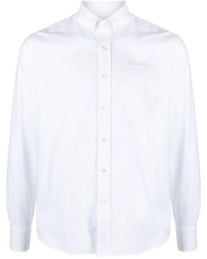 Deperlu Button-Down Collar Cotton Shirt - White