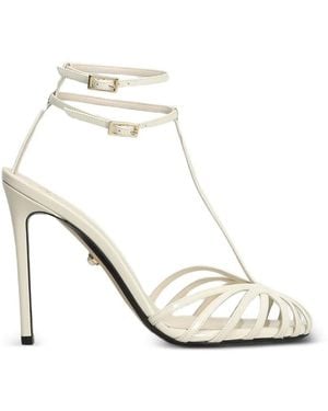 ALEVI Sandales En Cuir Stella À Talon Aiguille - White