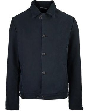 Hannes Roether Buttoned Shirt Jacket - Blue