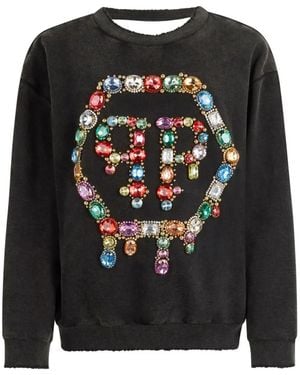 Philipp Plein Open-Back Sweatshirt - Black