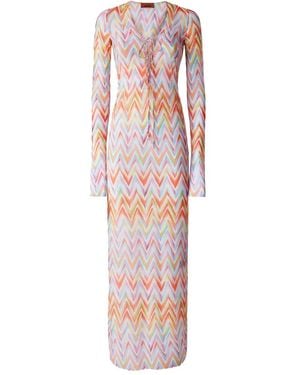 Missoni Kleid Mit Zickzackmuster - Weiß