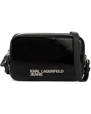 Karl Lagerfeld Logo-Lettering Cross Body Bag - Black