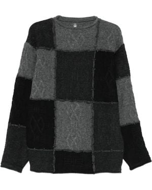 Adererror Patchwork Crew-Neck Sweater - Black