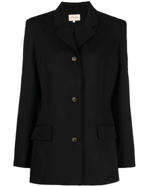 Loulou de Saison Single-Breasted Virgin-Wool Blazer - Black