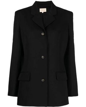 Loulou de Saison Single-Breasted Virgin-Wool Blazer - Black