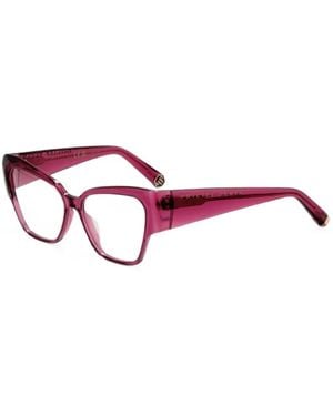 Philipp Plein Geometric-Frame Glasses - Pink