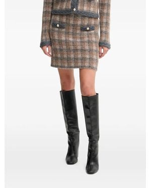 Joop! Kanda Check-Pattern Mini Skirt - Brown
