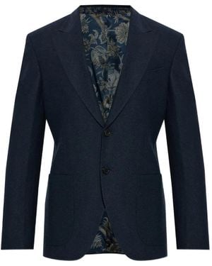 Etro Double-Vent Blazer - Blue