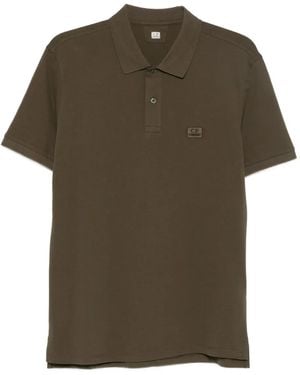 C.P. Company Poloshirt Met Logopatch - Groen
