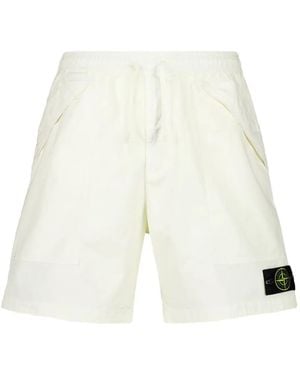 Stone Island Drawstring Shorts - White