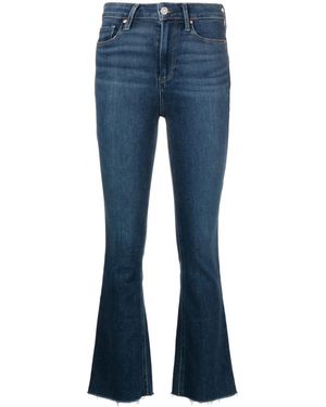 PAIGE Claudine Raw Cut-Hem Jeans - Blue