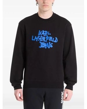 KARL LAGERFELD Logo-Print Sweatshirt - Blue