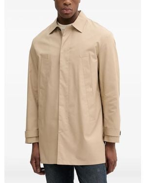 Benetton Single-Breasted Coat - Natural