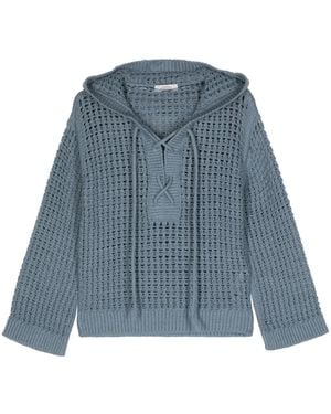 Dorothee Schumacher オープンニット パーカー - ブルー