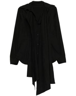Yohji Yamamoto Ruffle-Detailing Shirt - Black