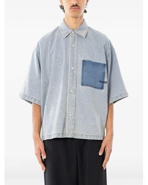New Amsterdam Chemise En Jean À Poches Plaquées - Blue