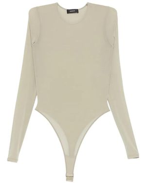 Wardrobe NYC Sheer Bodysuit - Natural