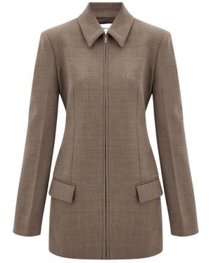 Ferragamo Blazer Met Ritssluiting - Bruin