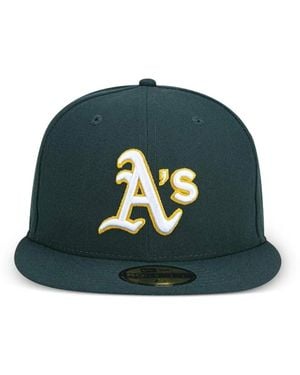 KTZ 59Fifty Athletics On Field Embroidered-Logo Cap - Green