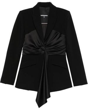 Patrizia Pepe Draping Blazer - Black