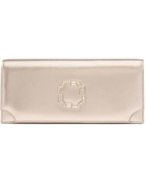 Malone Souliers Vivien Jewel Clutch Im Metallic-Look - Natur