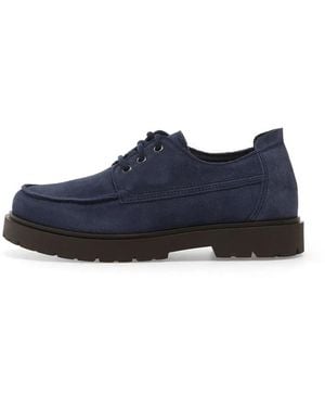Birkenstock Highwood Leather Derby Shoes - Blue