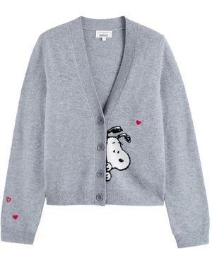 Chinti & Parker X Peanuts Snoopy-Motif Cardigan - Blue