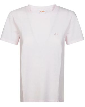 Sun 68 Crew-Neck Short-Sleeve T-Shirt - White