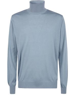 FILIPPO DE LAURENTIIS Turtleneck Long-Sleeve Jumper - Blue