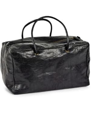 Bea Mombaers Large Crinkled-Finish Shoulder Bag - Black