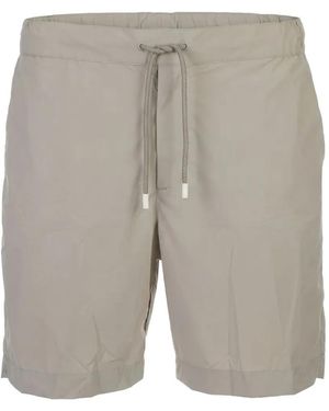 Fedeli Drawstring Carabiner-Detail Shorts - Grey