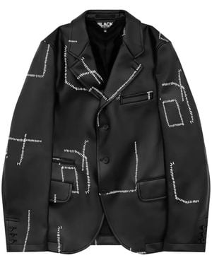 COMME DES GARÇON BLACK Stitching-Detail Jacket - Black