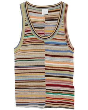 Paul Smith Striped Vest - Natural