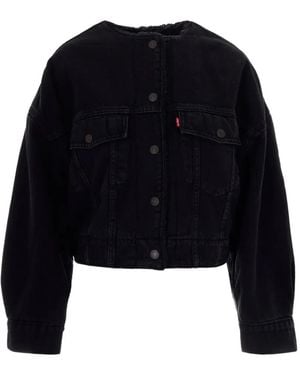 Levi's Fleece-Trim Denim Jacket - Black