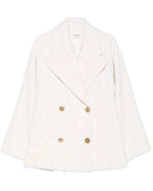 P.A.R.O.S.H. Notch-Lapel Double-Breasted Coat - White